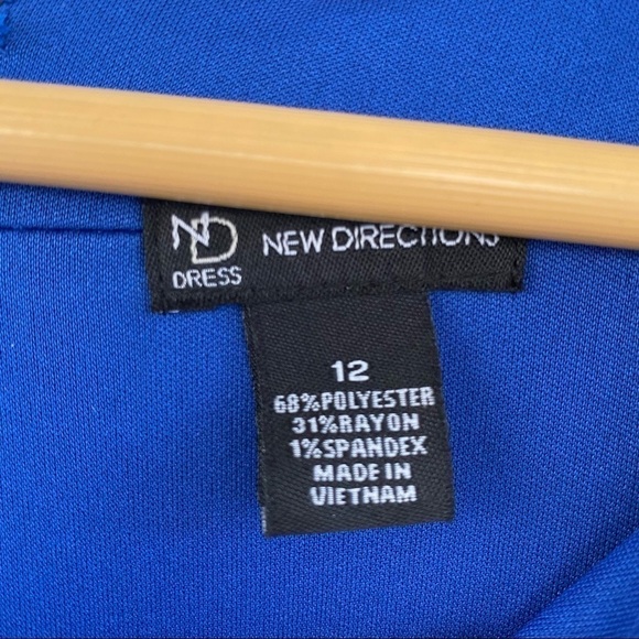 Blue Black Midi dress Size 12 - Picture 6 of 11